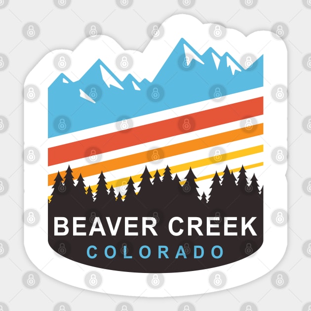 Beaver Creek Colorado Sticker by Eureka Shirts